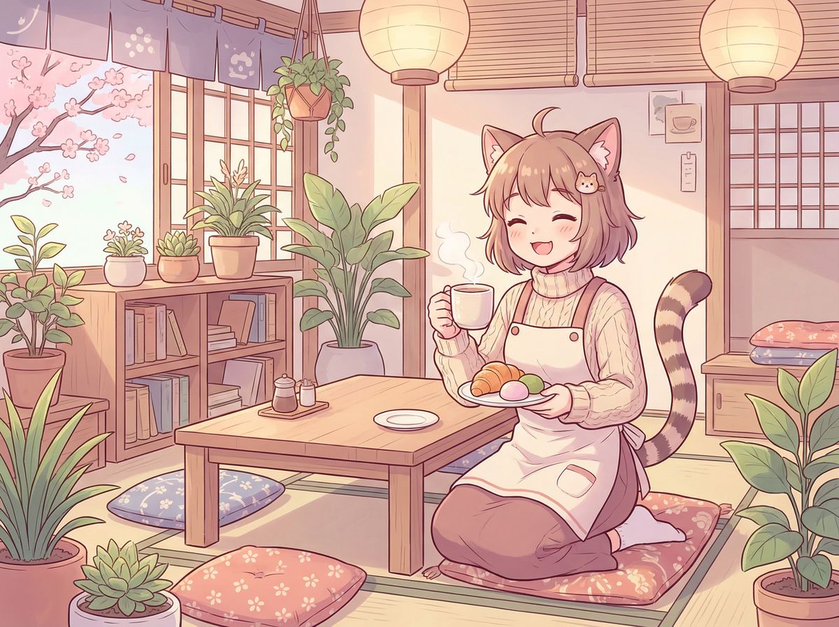 每日大赛动漫-猫娘咖啡日记